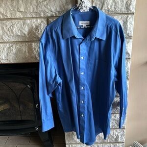 Joseph & Feiss International 80s 2-ply dress shirt size 17 1/2 (32-33) blue